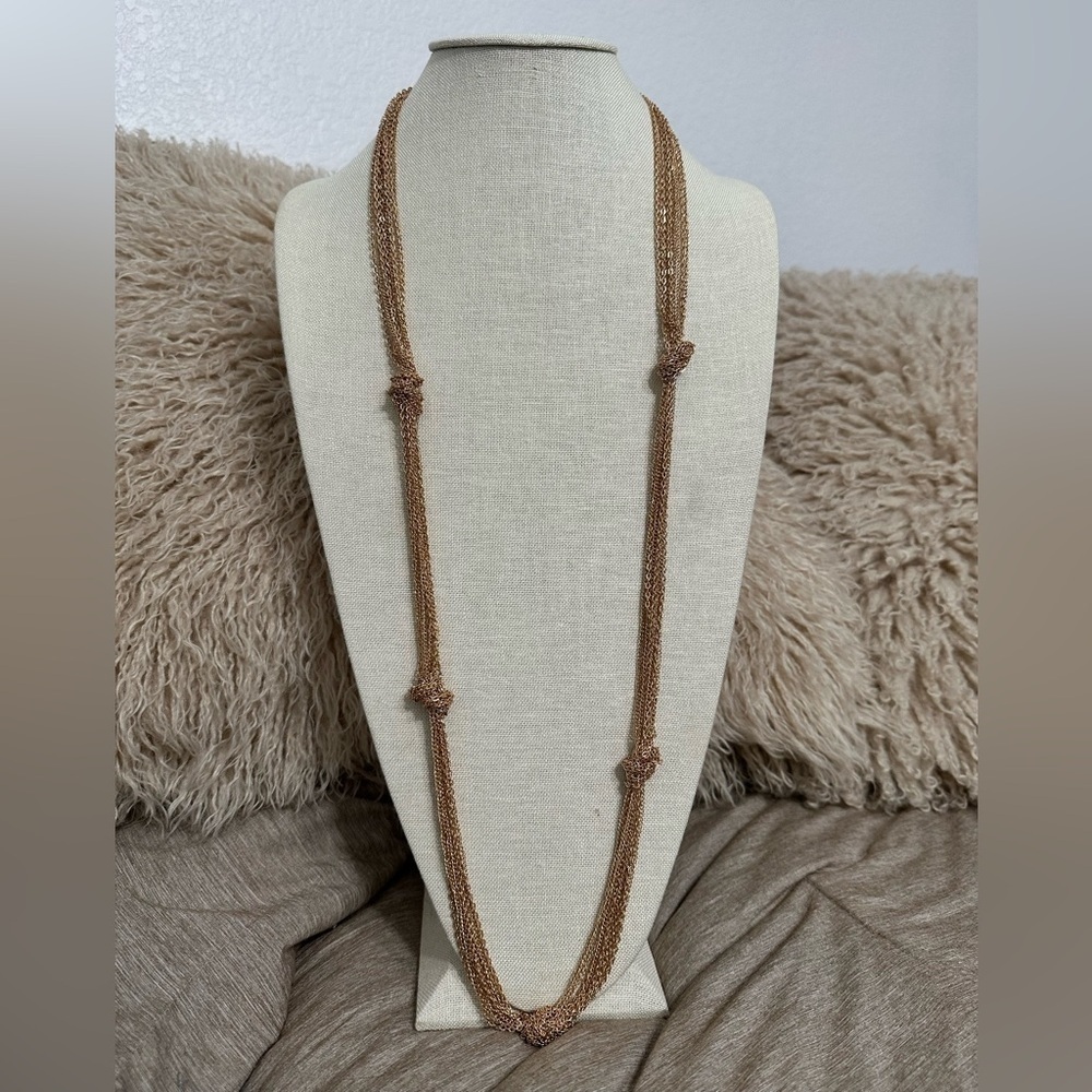 Erica Lyons Long Knotted Chain Necklace
